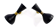 Pair Italian Wall Lamps Moonlight Black
