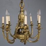 Louis XVI style gilt bronze chandelier