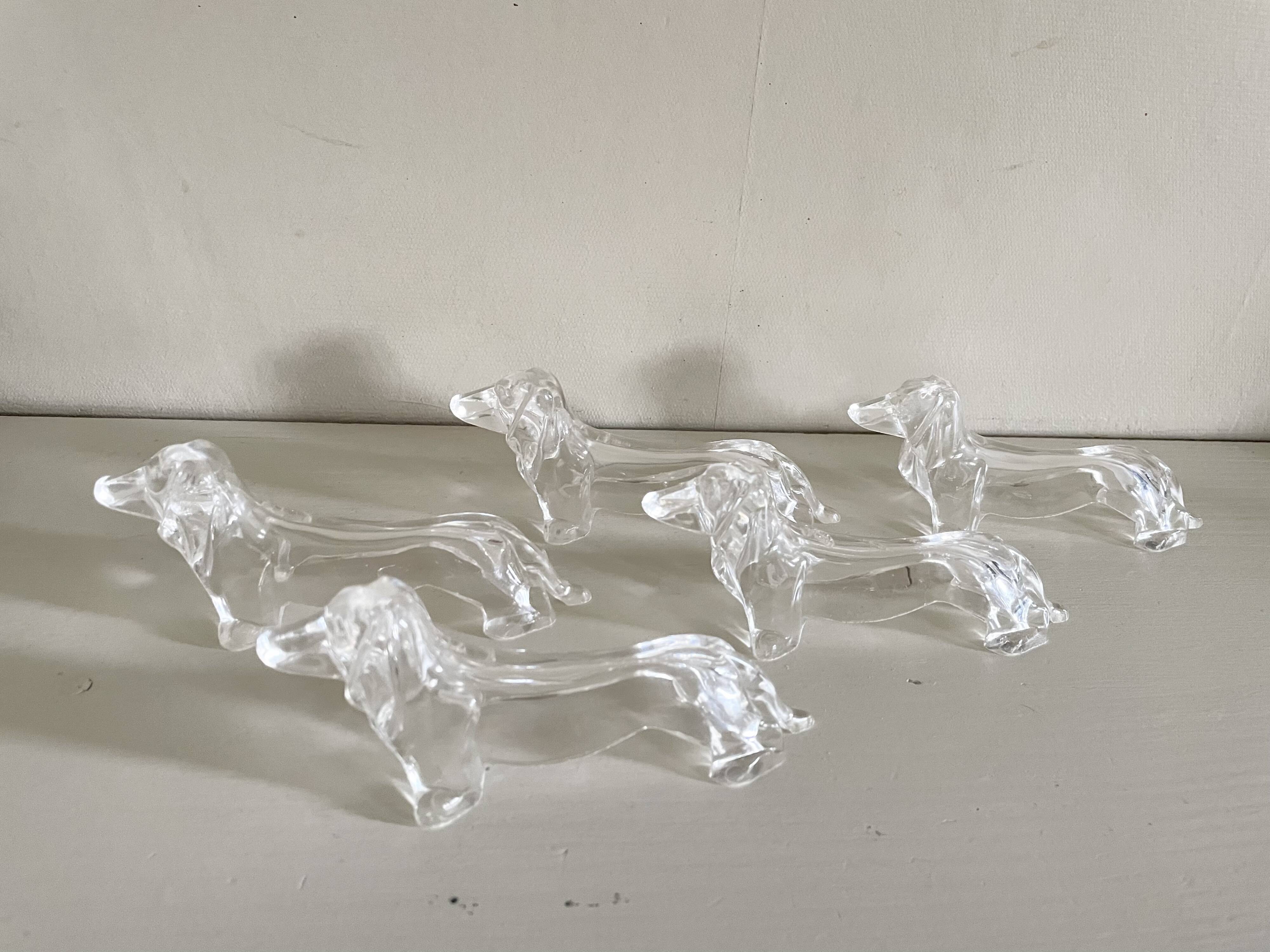 Transparent dachshund knife holder