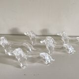 Porte couteaux teckels transparents
