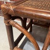 Rattan nesting table