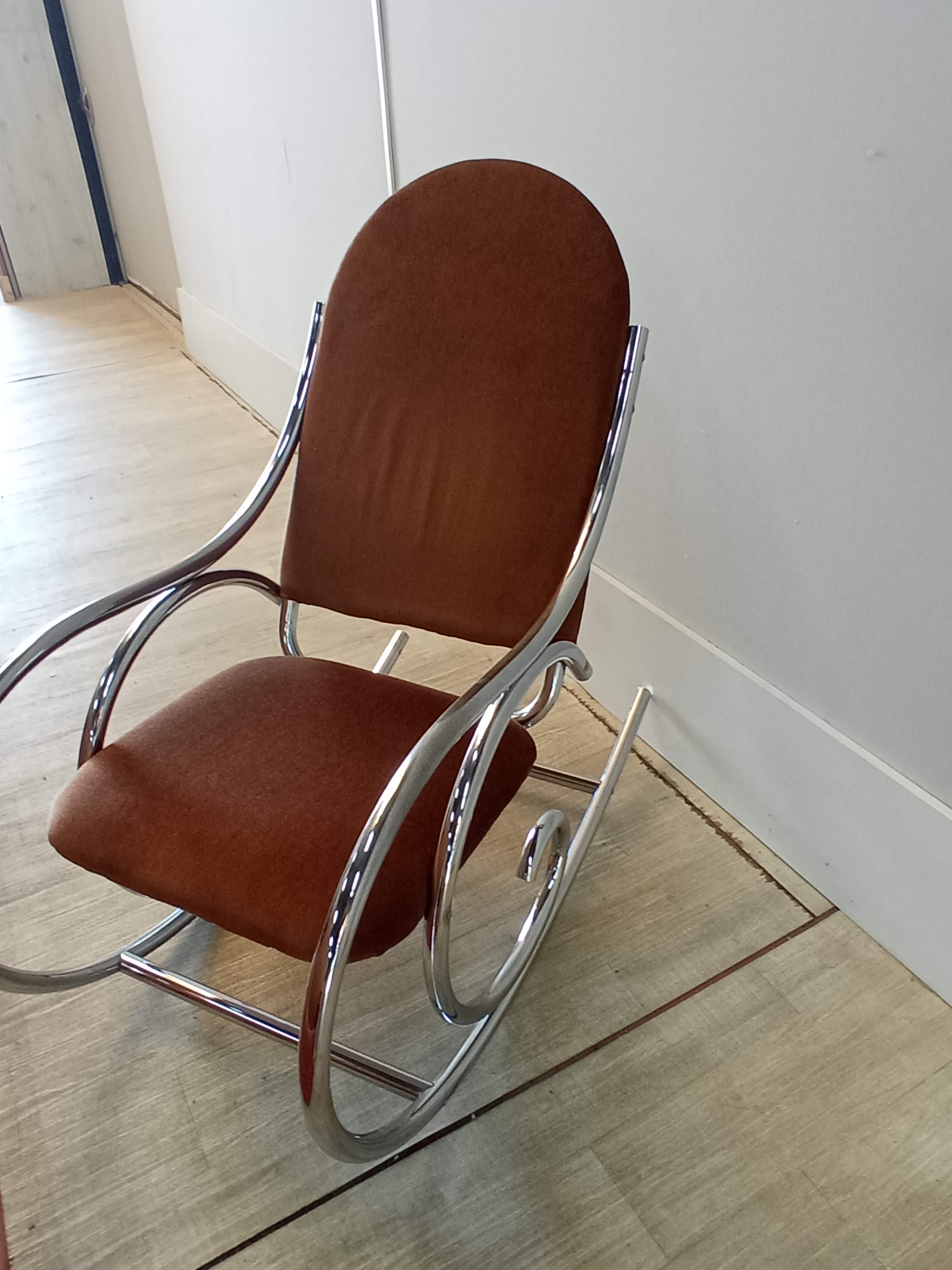 Chrome rocking chair