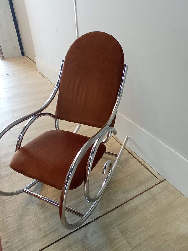 Rocking-chair chromé