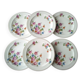 6 Limoges porcelain dinner plates Raynaud & Cie