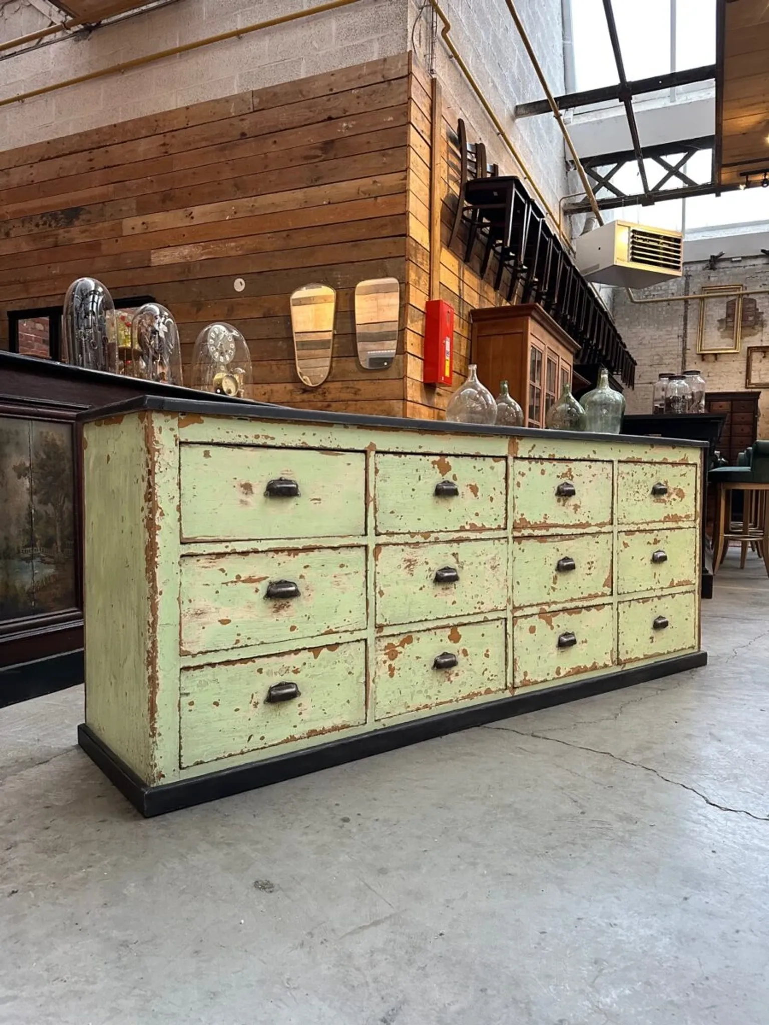 Workshop furniture from the early 20th century.