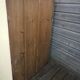 Vintage wooden pantry, old kitchen furniture