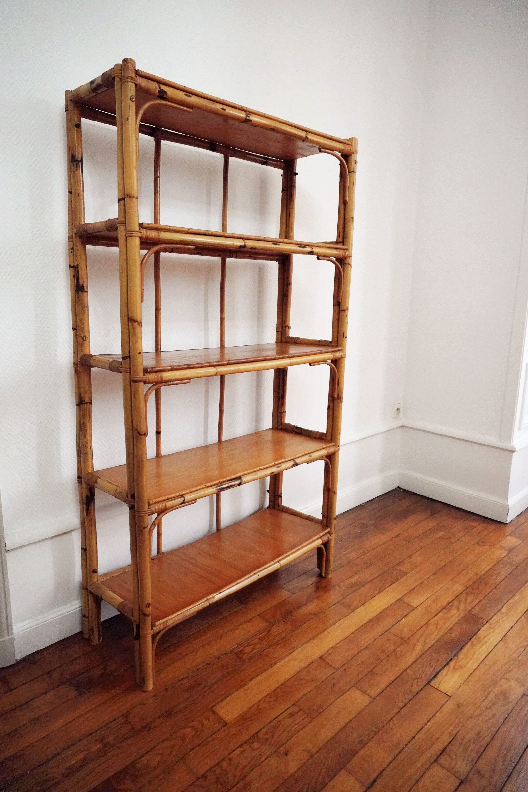 Large rattan shelf