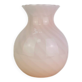 Blown glass vase from Murano, pink, Italy