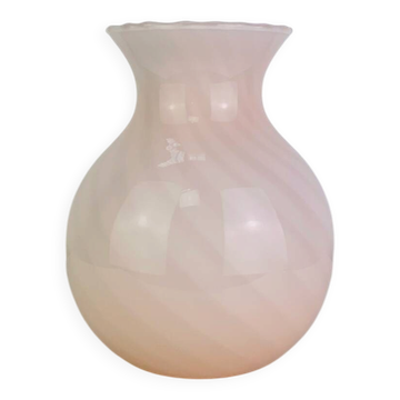 Vase en verre soufflé de Murano, rose, Italie
