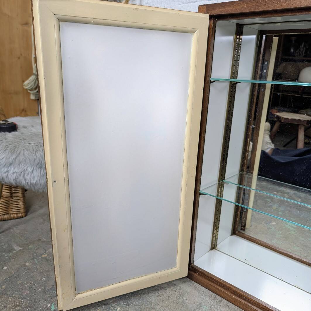 Vintage teak bathroom cabinet