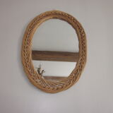 Old rattan mirror 43x31cm
