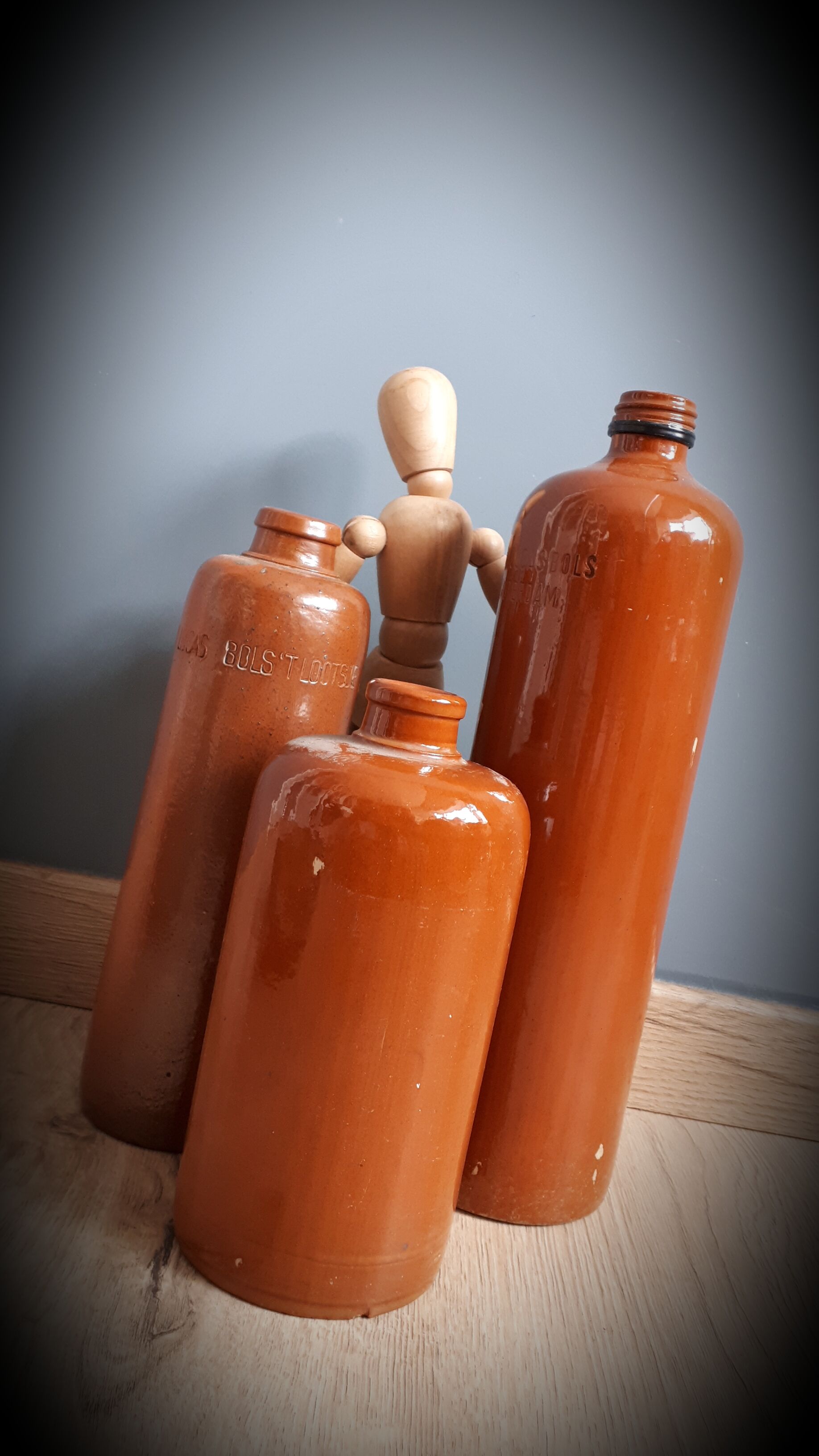 Vintage stoneware bottle combination 3