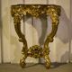 Golden wood and marble console, 19th century.
