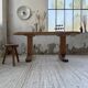Brutalist pine oval table