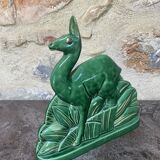 3 Sculpture Lama Charles Lemanceau Faience ST Clément France Art Déco 1930