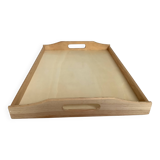 Rectangular tray with wooden handles
