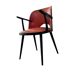 Vintage red rockabilly chair with armrest
