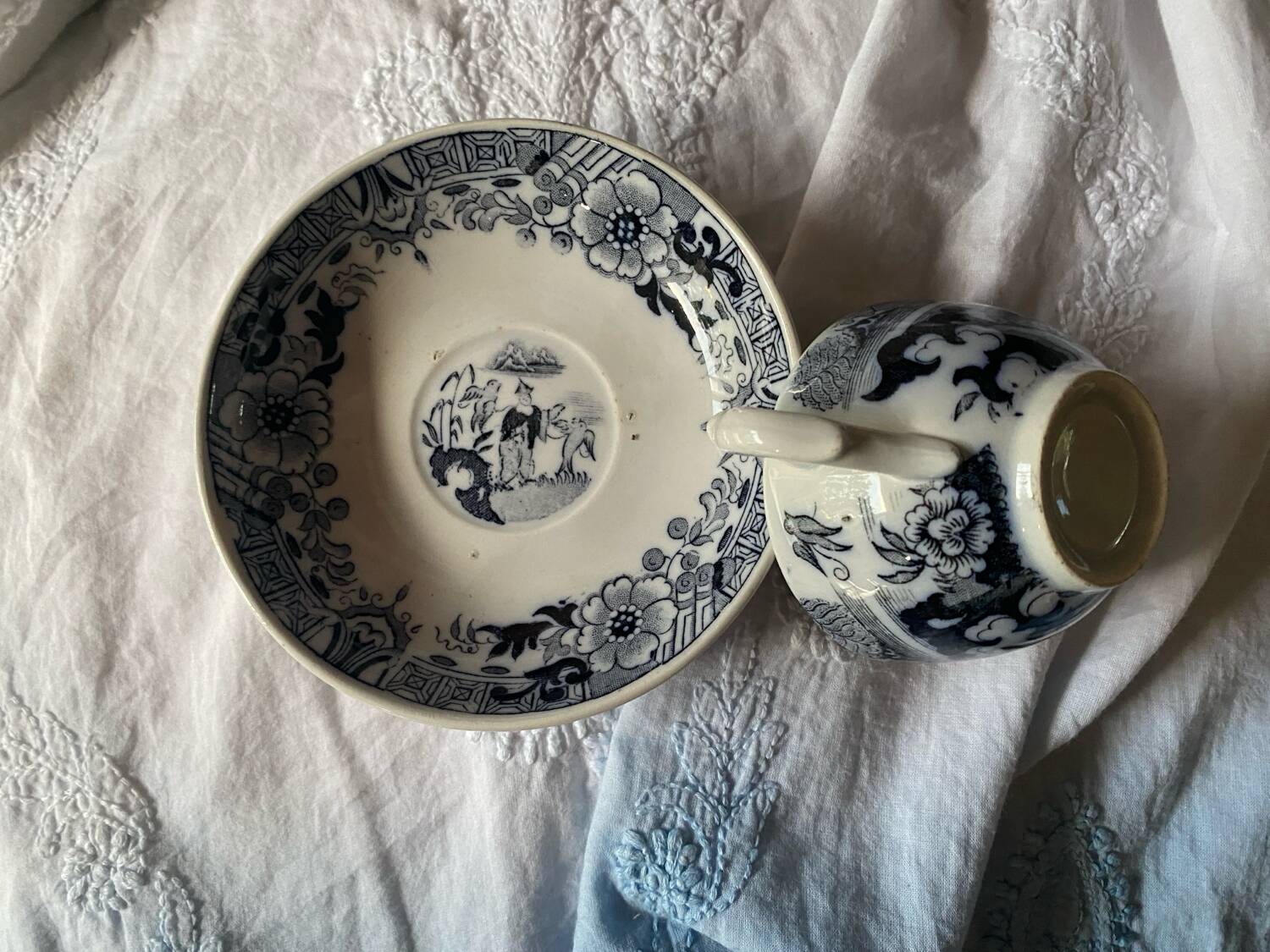 Old Villeroy and Boch cup with Japanese motifs