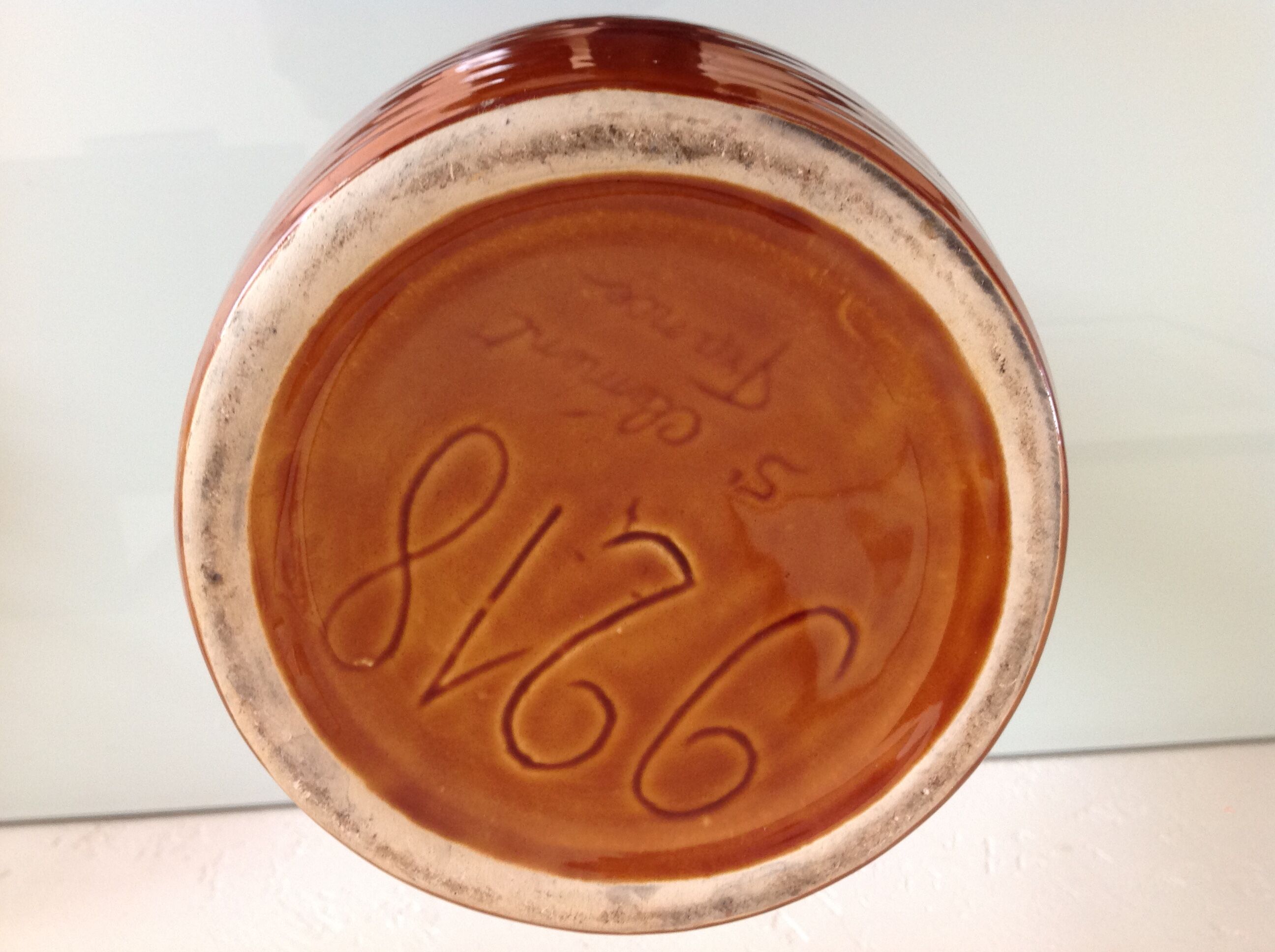 St Clement ceramic brown vase vintage 60-70s