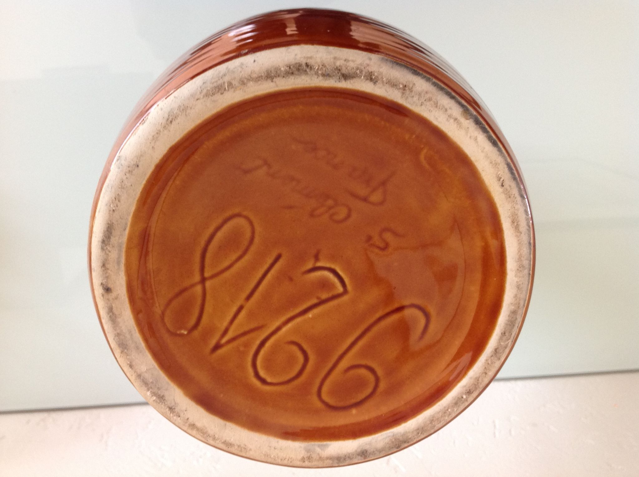 St Clement ceramic brown vase vintage 60-70s