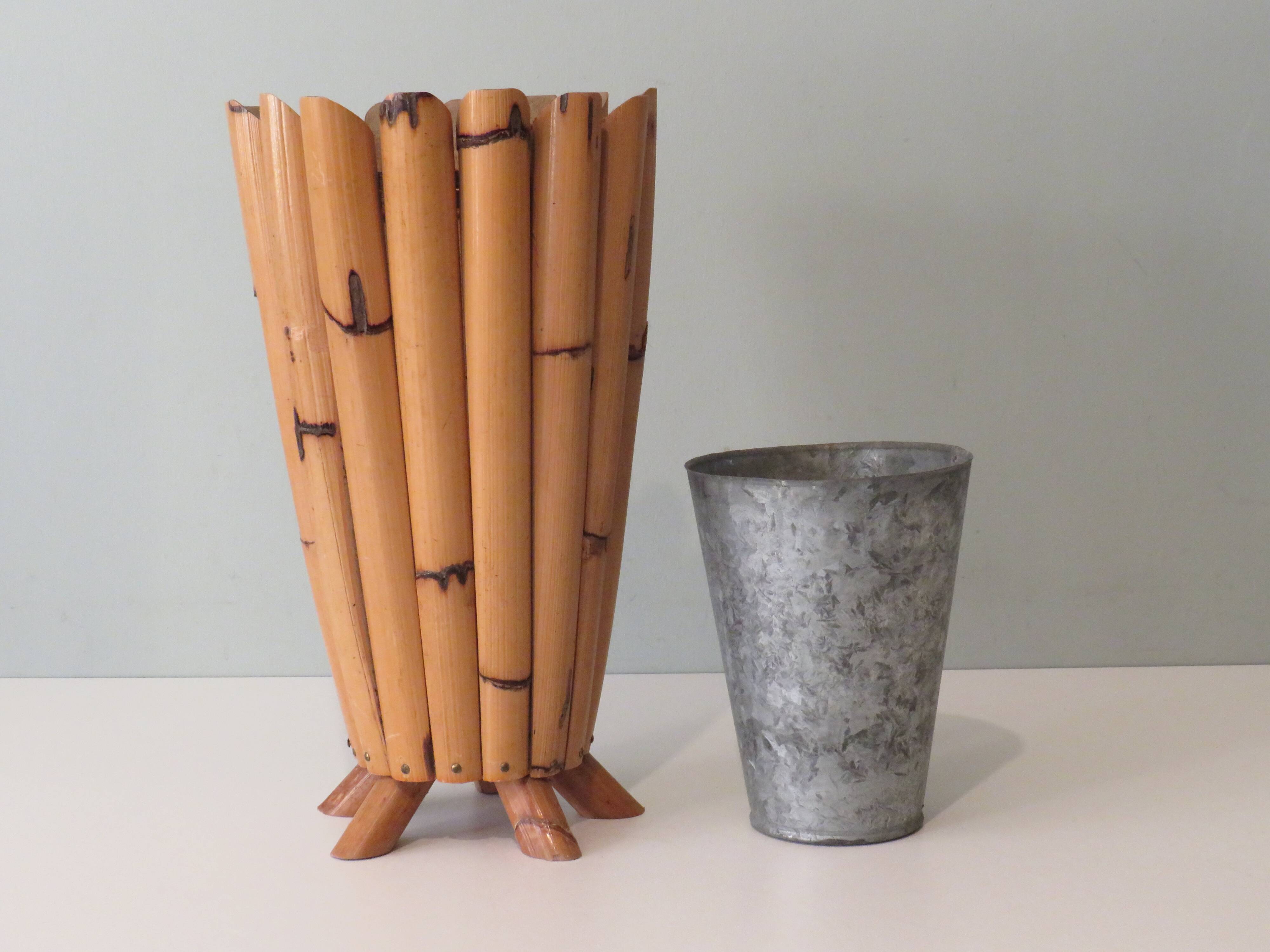 Bamboo umbrella stand, France 1950s