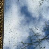 Miroir en bois et stuc doré