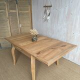 Table ancienne en châtaignier massif rénovée – extensible