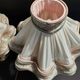 Pair of vintage bedside lamps with brass petticoat shades, 20th century