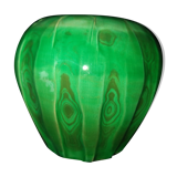 Green ceramic vase with a moist effect around 1930