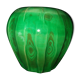 Green ceramic vase with moiré effect, circa 1930