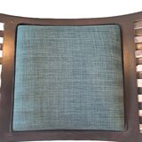 Vintage Curule Stool with Reupholstered Seat