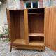 Wooden and rattan cabinet