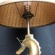 Vintage brass seahorse lamp
