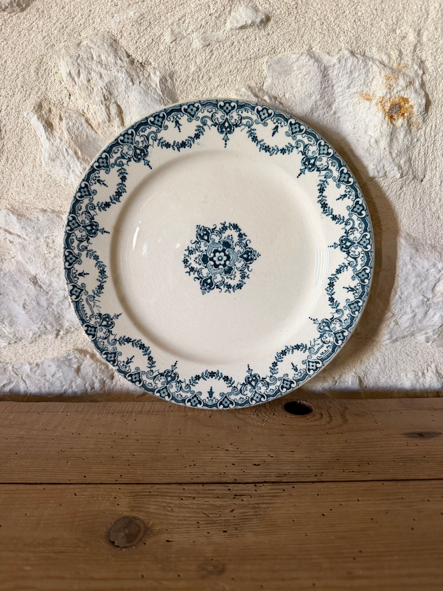 Ironstone plate Émile Bourgeois Excelsior model