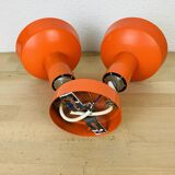 Double adjustable orange spotlight wall lamp from the 70s