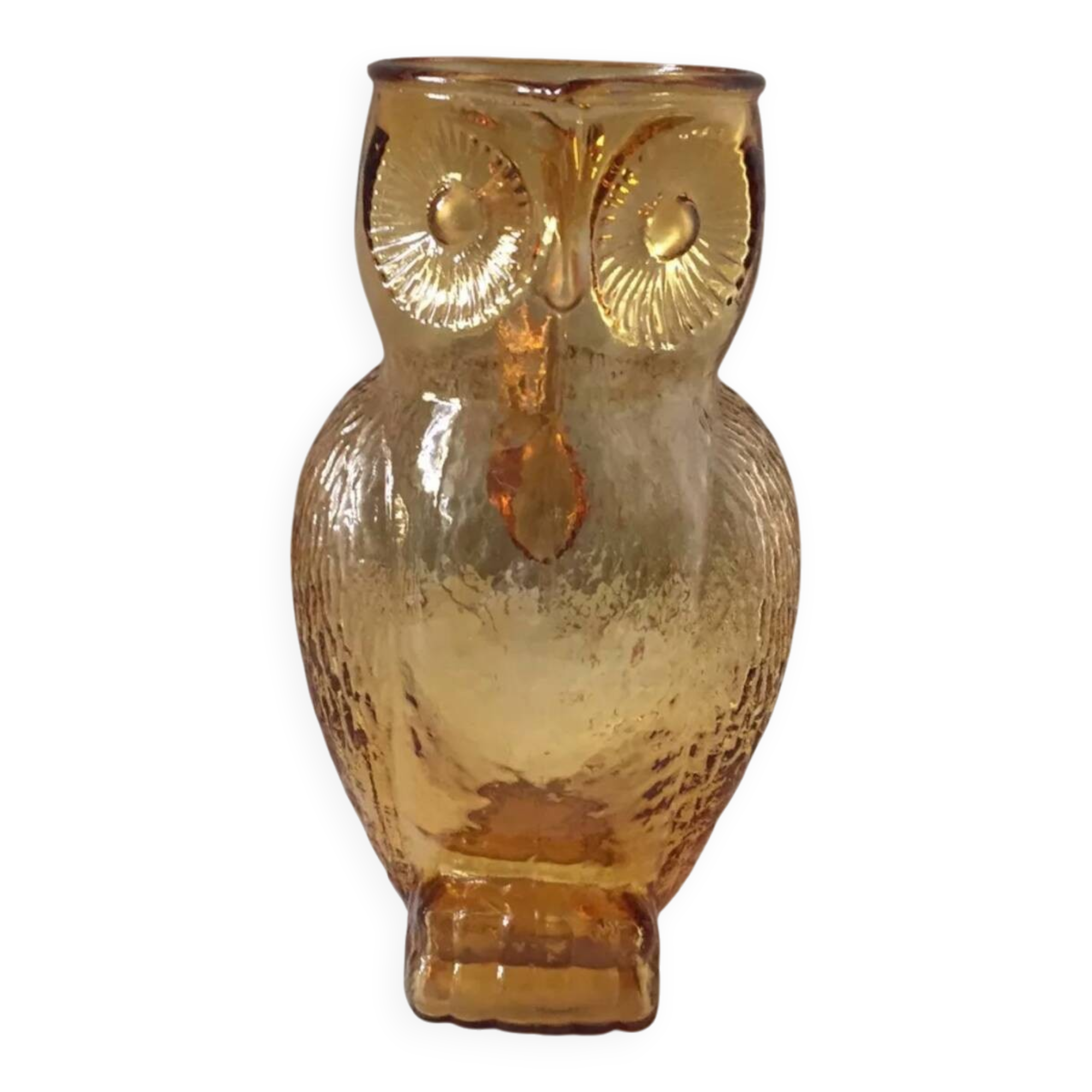 Cruche chouette en verre, 1970