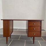 Vintage teak veneer desk 1950