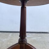 Late 19th century tripod pedestal table in wood marquetry
