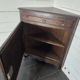 Pair of oak corner cabinets