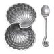 Shell-shaped metal salt shaker