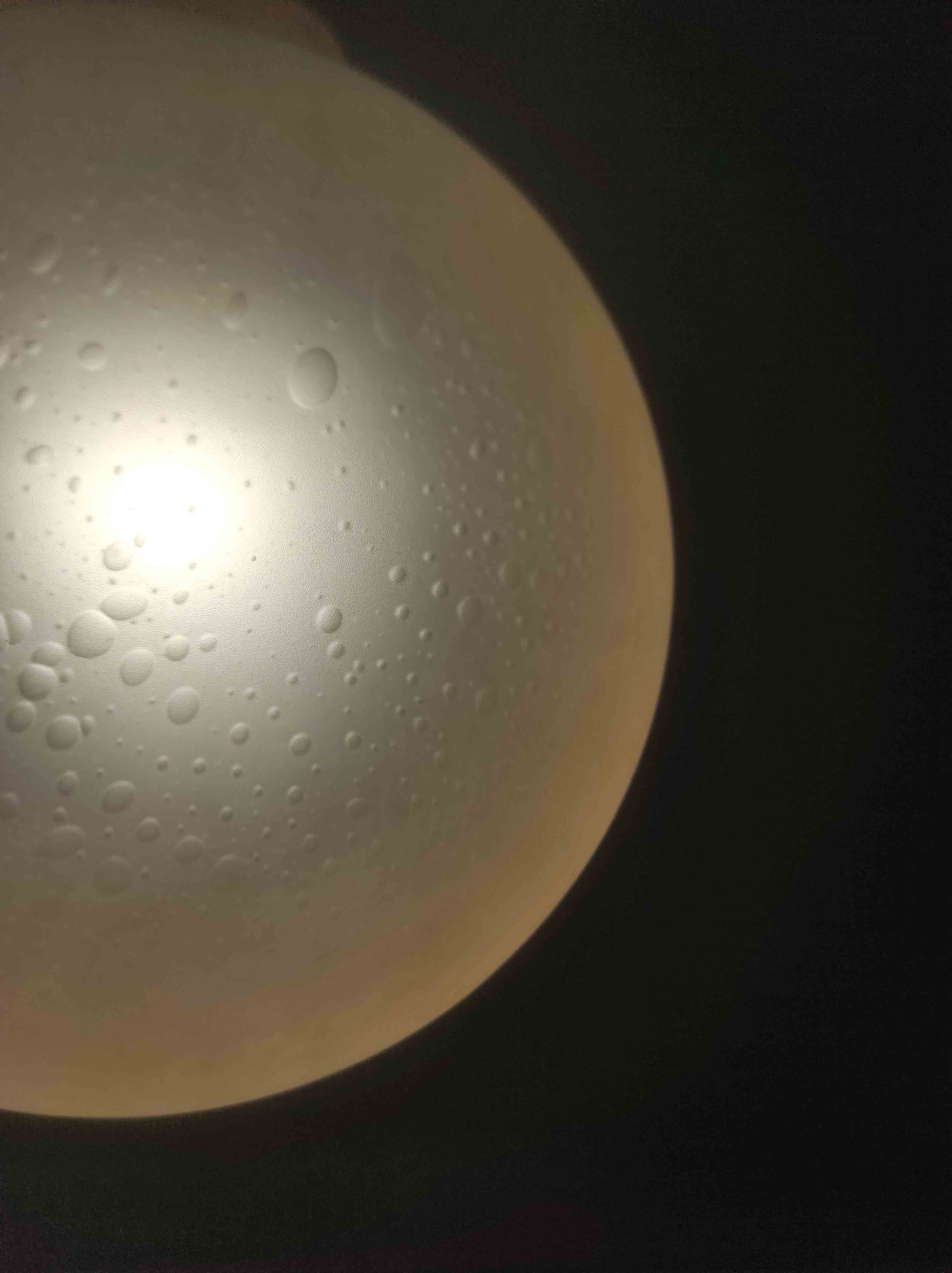 Suspension globe blown glass gilded