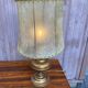 Lampe vintage pied de boule dorée