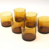 6 verres ambre