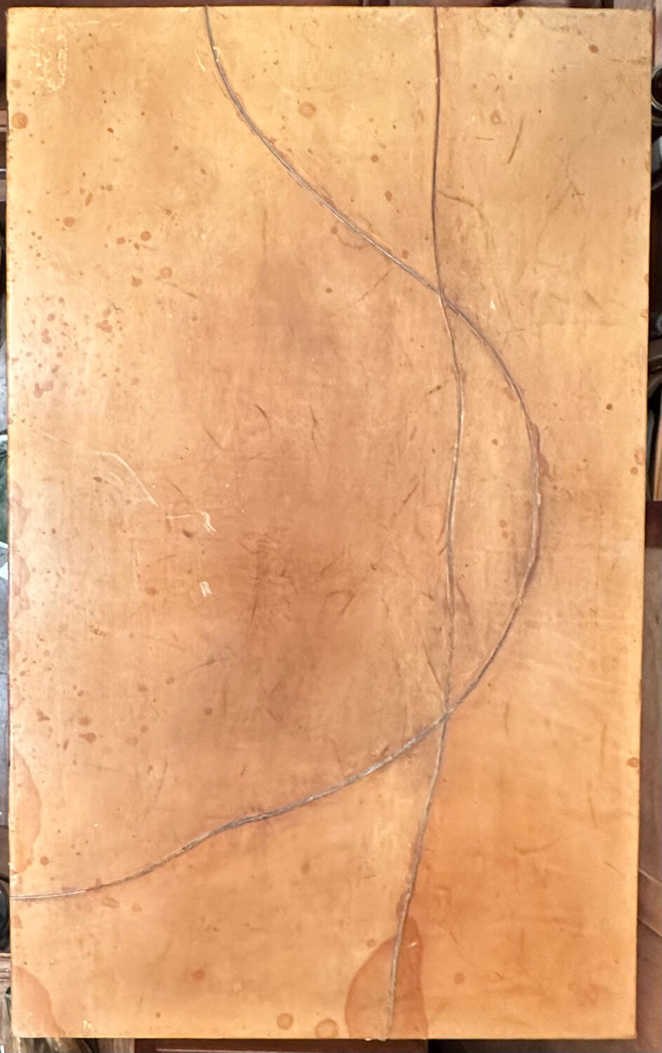 Table basse gainée de cuir