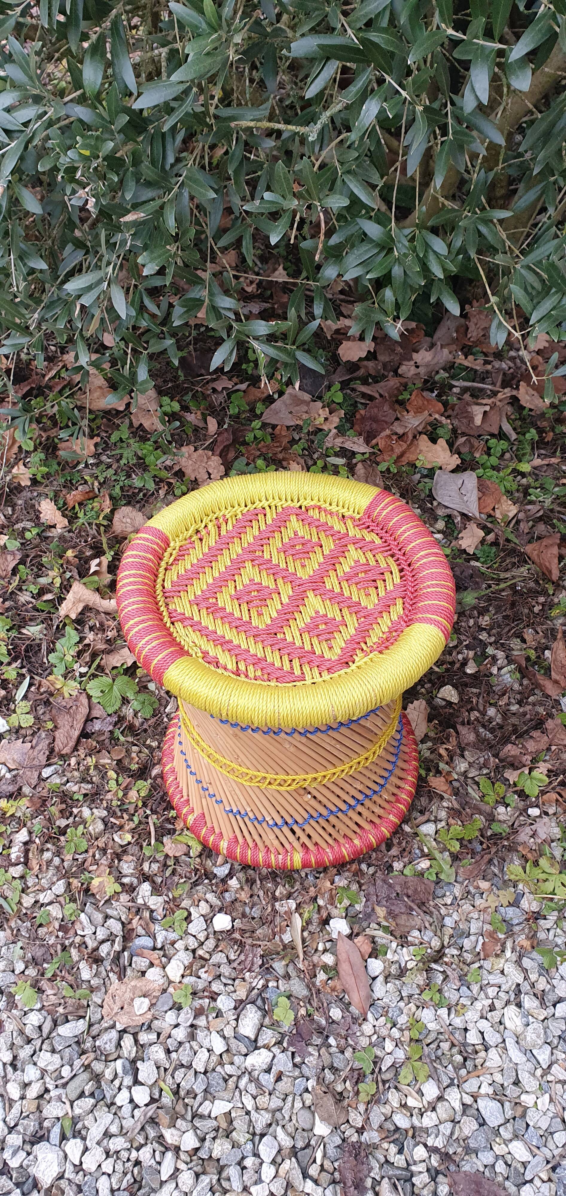 Ethnic rattan stool