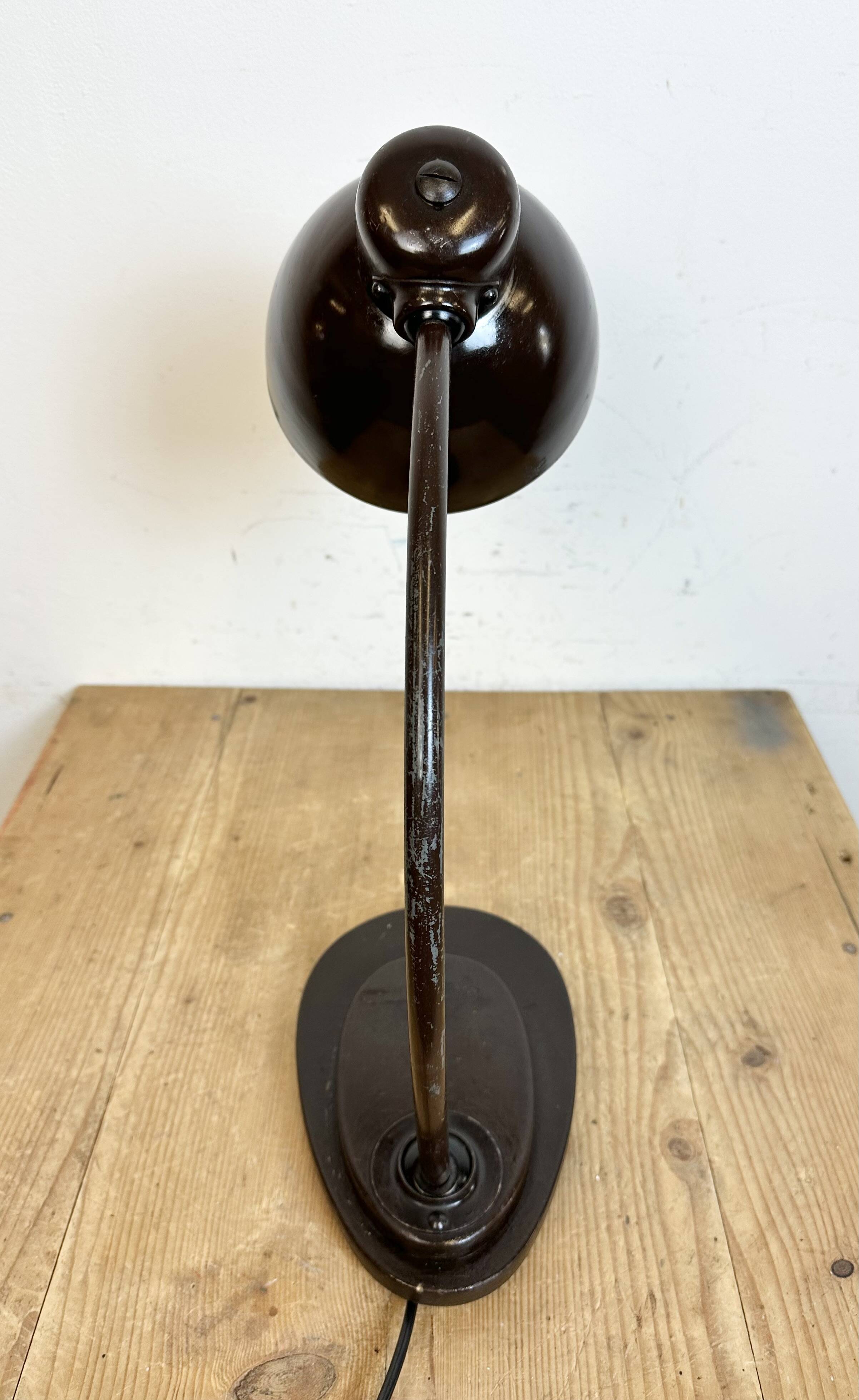 Vintage brown adjustable table lamp, 1960s