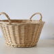 Wicker basket with two handles, vintage, french