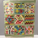 Wall hung wool rug in many colors (Can easily be made into a floor rug)