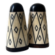Art Deco salt and pepper set in ebony and ivory circa 1950