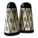 Art Deco salt and pepper set in ebony and ivory circa 1950